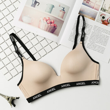 运动无痕无钢圈一片睡眠日系轻薄内衣女文胸 肤色 38/85ab