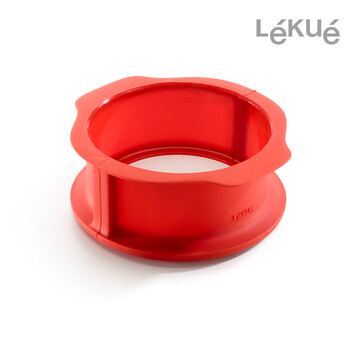 烘焙工具 LEKUE/乐葵 6寸圆形慕斯活扣活底蛋糕模 铂金硅胶模具