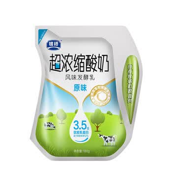 银桥 原味益生菌发酵酸奶爱克林浓缩酸奶 180g*12袋