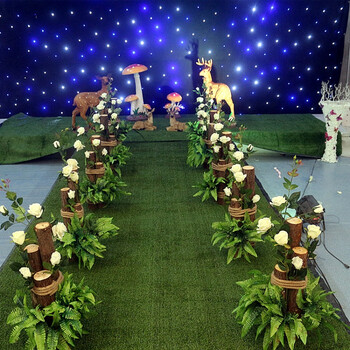新款婚庆道具木桩婚礼植物路引舞台装饰森系路引捆绑婚庆草坪路引