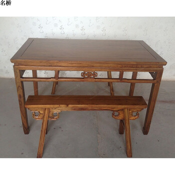 实木南榆木八仙桌餐桌方桌酒店饭店用的桌子厂家直销家用 1.