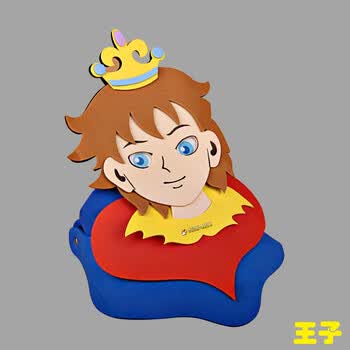 节表演出子游戏卡通头饰eva立体动物老虎小鸡羊大灰狼帽子x 王子-a