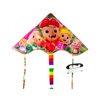 儿童卡通风筝可爱公主小鸟喜羊羊光头强蝴蝶风筝 猪猪侠 100米线板