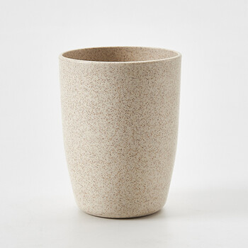 环保小麦秸秆杯子 创意漱口杯牙刷杯刷牙杯水杯 洗漱 茶色_ 1折现价2