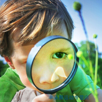 3倍儿童放大镜学生户外探索玩具科学学习手持式 大款黑色(75mm口径)
