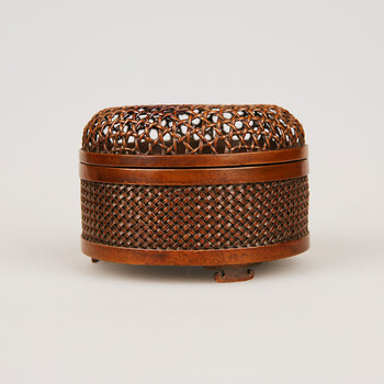 手工在线 炉缘阁吴震中手造团圆有余手编手炉 仿古铜 家用供奉盘香