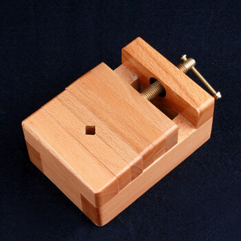 一刀印阁刻章固定器篆刻印章印床榉木大号夹具套装实木工具寿山石头料