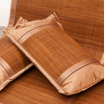 夏季竹席枕套竹凉枕皮单人凉席枕头套 竹枕套 (碳化水磨)竹枕套单只