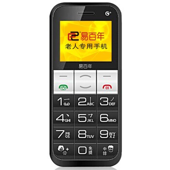 易百年 Ez608 移动/联通2G 老人手机 双卡双待 黑色
