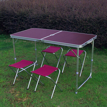 吉锐 户外可折叠桌便携式摆摊铝合金桌子折叠餐桌简易家用宣传地摊