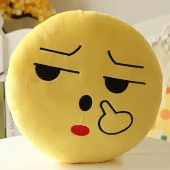 sleepybear家纺趣味qq表情包靠垫公仔 搞怪qq表情抱枕头毛绒玩具 女