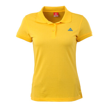 匹克peak 运动t恤 女 舒适时尚翻领短袖女装 f612338 橙黄 l