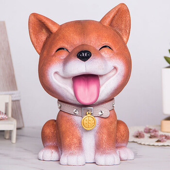 缇芙尼(tifuni)创意小狗存钱罐送男女朋友情人节日礼品搪胶树脂狗狗