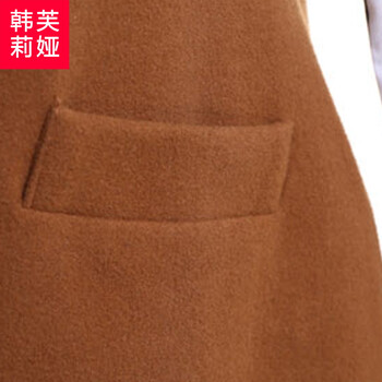 韩芙莉娅 2015新款秋冬装假两件上衣翻领条纹拼接长袖修身中长款时尚女衬衫 深灰色 M
