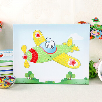 教师母节纽扣粘贴画花手工制作diy材料包儿童创意玩具