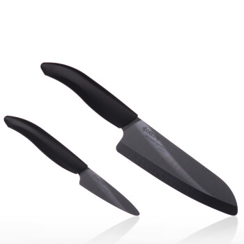 
                                                            京瓷（KYOCERA） 刀具套装 陶瓷刀 黑刃双刀组合装 FK-075/160BK 日本品牌                