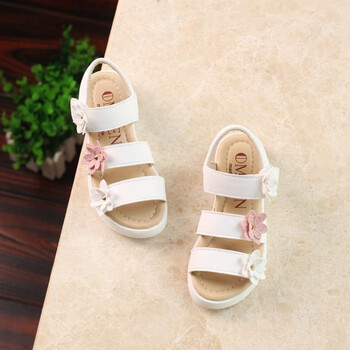 小童装凉鞋儿童夏季男女童露趾透气沙滩鞋中大童夏季 白色 29码/18cm