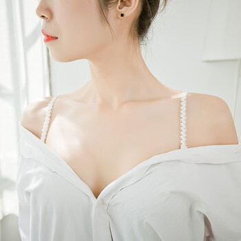 帝赛堡内衣肩带加宽防滑花边性感一字领露肩夏季美背弹力宽钩文胸带