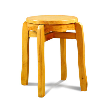实木圆凳子家用简约时尚创意小圆木凳原木可叠加餐厅餐桌凳矮凳子