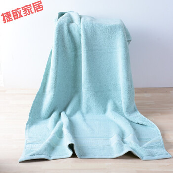 纯棉浴巾加大加厚浴巾男女情侣洗澡吸水柔软全棉五星酒店浴巾 碧青色
