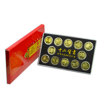 藏邮 2003-2014年十二生肖纪念币 第一轮12生肖1元面值贺岁纪念币 一轮生肖12枚大全套礼盒装