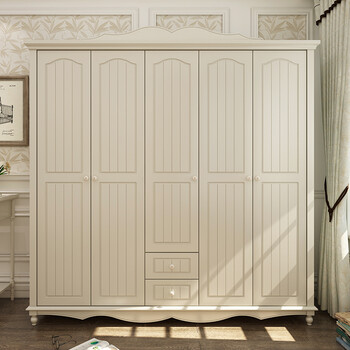 衣柜实木欧式衣柜木质衣柜推拉门移门衣柜柜子衣柜卧室4四门衣柜 五门