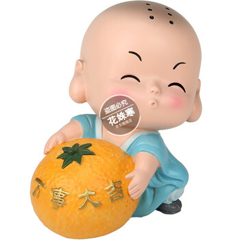 小和尚摆件创意可爱禅意汽车摆件车载车内饰品用品0036 阿弥陀佛
