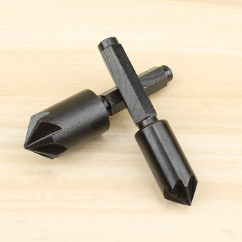 倒角钻手工钻倒角器圆角工具倒角钻头螺旋定点钻手电钻台钻 2件套盒装