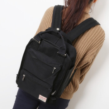 时尚新品中学生书包女 双肩包女韩版简约2017双肩背包手提两用 黑色