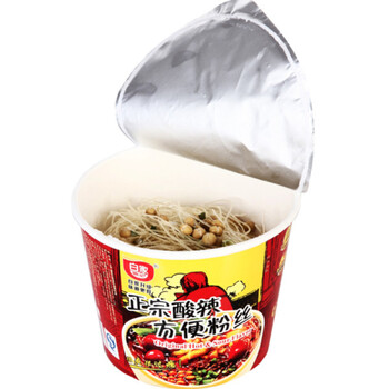白家陈记酸辣粉108g桶装方便粉丝四川特产名小吃酸辣鲜香方便面方便