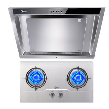 美的（Midea）DJ103S JZY-Q213侧吸抽油烟机 燃气灶具烟灶套餐 液化气
