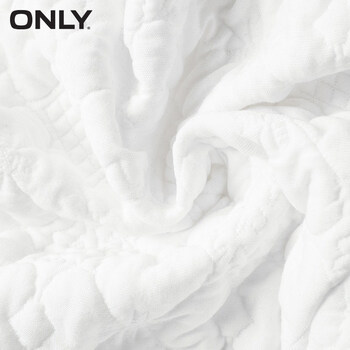 ONLY秋装新品荷叶边立体印花半裙A字裙子女L|11431E001 020白 165/68A/MR