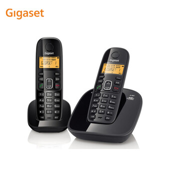 Gigaset/西门子 A180 双机 数字无绳电话机 黑色