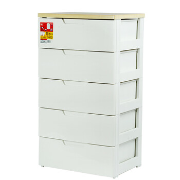 爱丽思IRIS塑料收纳柜储物整理柜抽屉式柜子HG-55B 5层 55.2*42.6*99cm