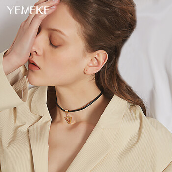 朋克choker细项圈女金属吊坠短款锁骨链韩国性感黑色颈带潮