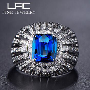 Lac高级珠宝斯里兰卡蓝宝石戒指女天然18k金镶嵌钻石彩色宝石正品收藏级限量发售请线下品鉴面洽 图片价格品牌报价 京东