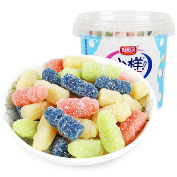 小样酸q糖果汁软糖qq糖橡皮糖小乳酸凝胶糖果混合口味200g