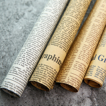 英文报纸4张 网店摄影背景装饰复古背景纸ins拍照拍摄道具 英文报纸4