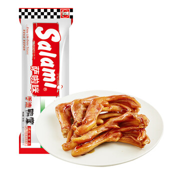 【萨啦咪萨啦咪 salami 休闲零食 温州特产小吃 熟食 鸭掌38g】萨啦咪