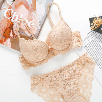 art for art性感蕾丝女内衣调整型收副乳文胸套装少女小胸上托聚拢