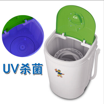 
                                        单筒小型迷你洗衣机带甩干脱水 半全自动婴儿童洗袜小洗衣机 天空蓝 升级UV杀菌款                