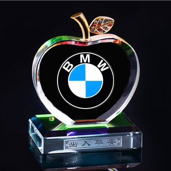 汽车香水座式车载用香水车内装饰品摆件车上用品 宝马车标 大号苹果