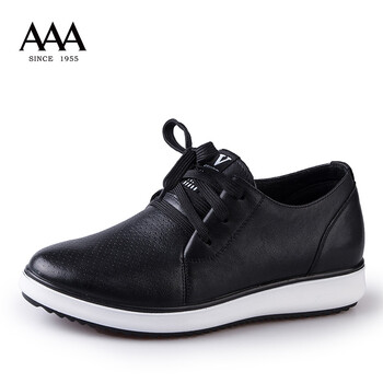 aaa品牌女鞋 正品单鞋 平跟跟休闲鞋子商务皮鞋舒适韩版潮 小皮鞋