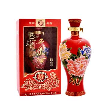 西凤酒 国花瓷 10年 45度 盒装白酒 500ml 口感凤香型