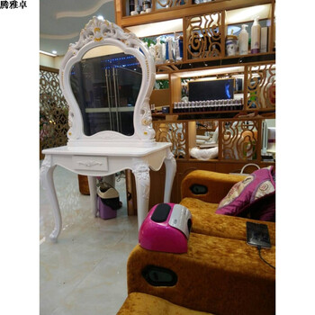 影楼化妆卫生间镜 美容美发镜台双面镜台 双面有缝隙镜子 双面台面