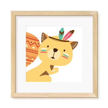 儿童装饰画卡通壁画北欧男孩女孩动漫小动物房间床头墙画卧室挂画