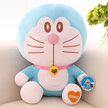 公仔叮当猫布器猫毛绒玩具抱枕礼物女zt 桃心圆眼款 官方正版支持专柜