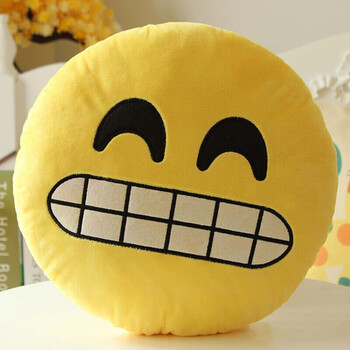 趣味qq表情包靠垫公仔 搞怪qq表情抱枕头毛绒玩具 女生日礼物暖手 b