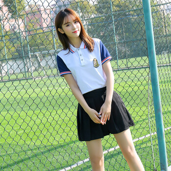 夏季韩版潮初中高中学生班服校园服装女毕业照学院风校服套装 女白色