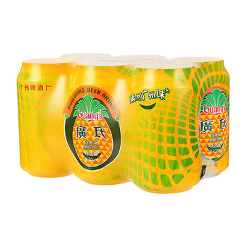 广氏 菠萝啤果味饮料330/罐*6 果味碳酸饮品6连罐